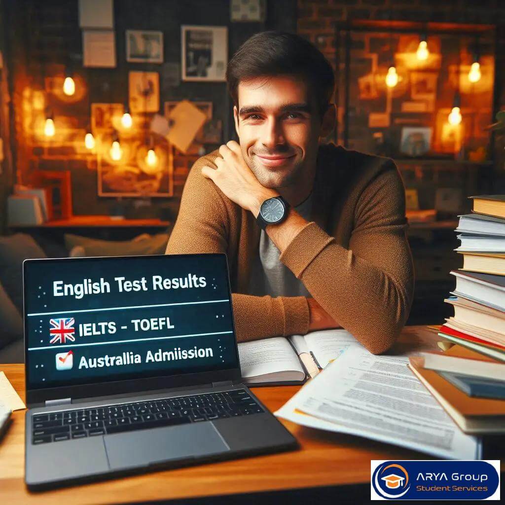 دانشجوی استرالیا در حال نشان دادن نمره زبان لازم برای اپلای استرالیا