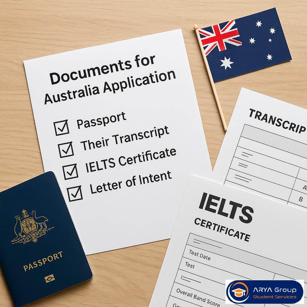 لیست مدارک لازم باری اپلای دانشگاه استرالیا با مدرک لیسانس از ایران