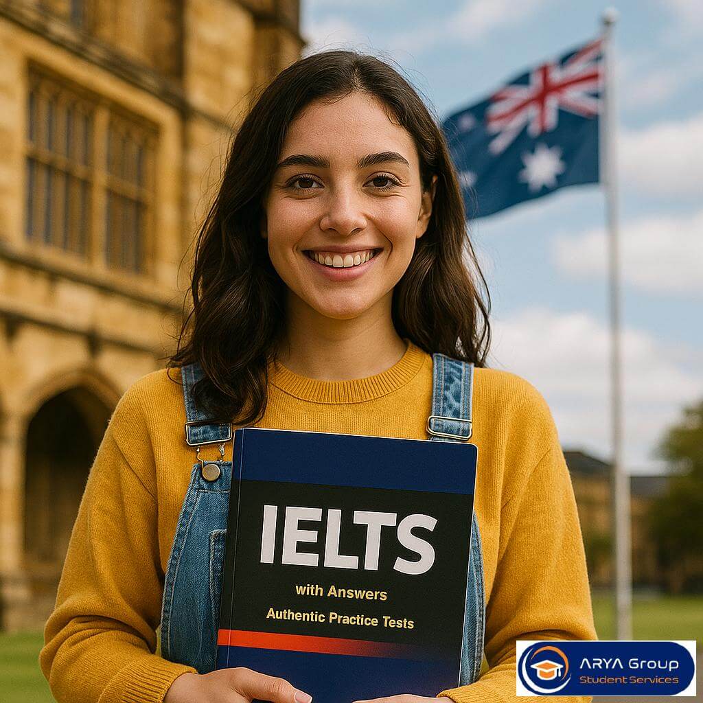 دانشجو با کتاب ایلتس در دست