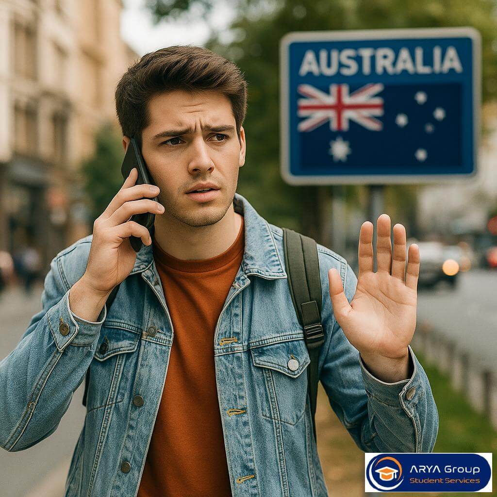 دانشجو در حال هشدار در مورد باورهای غلط تحصیل در استرالیا