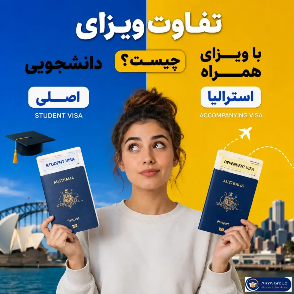 فرق ویزای دانشجویی استرالیا با ویزای همراه