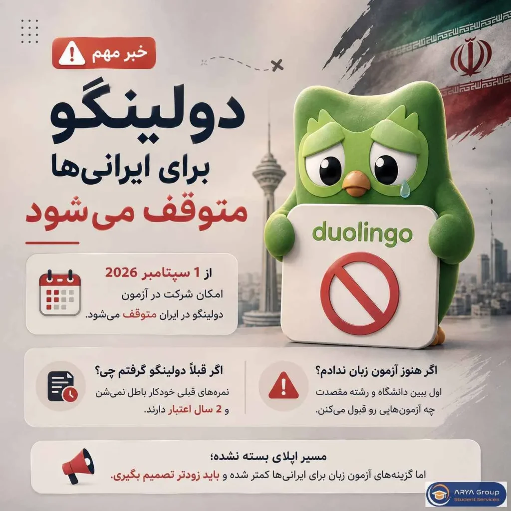 لغو آزمون زبان دولینگو در ایران